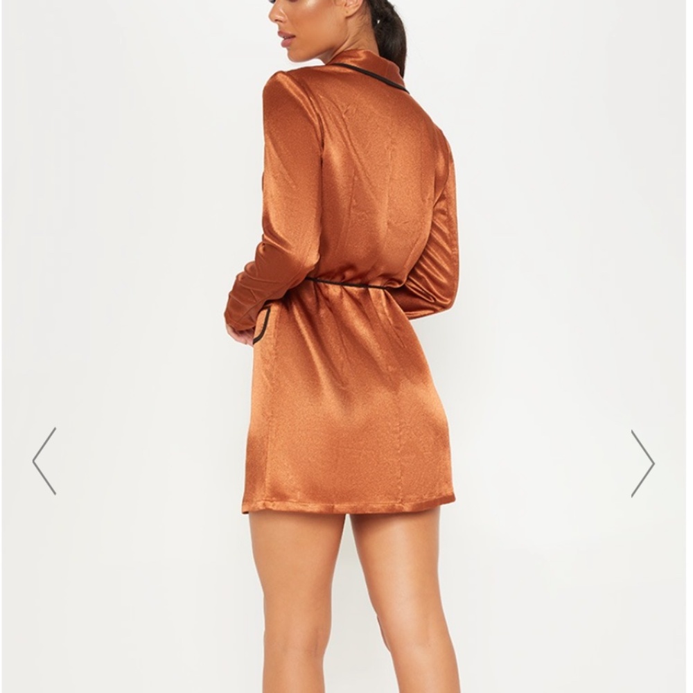 Rust Rope Belt BLAZER DRESS JACKET (Size 4) - Picture 3 of 3